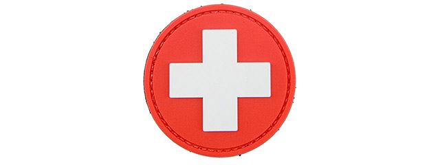 Round Cross Medical PVC Patch (Red Version)