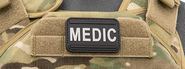"Medic" PVC Patch (Color: Black and Gray)