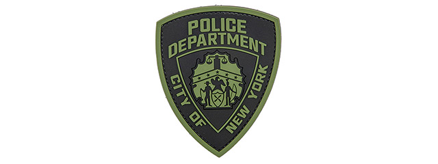 Police Department City of New York PVC Patch (Color: OD Green) - Click Image to Close