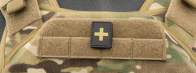 Plus Sign PVC Patch (Color: Tan)