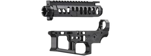 Retro Arms CNC Aluminum AR15 Skeletonized Type C Receiver (Color: Black)