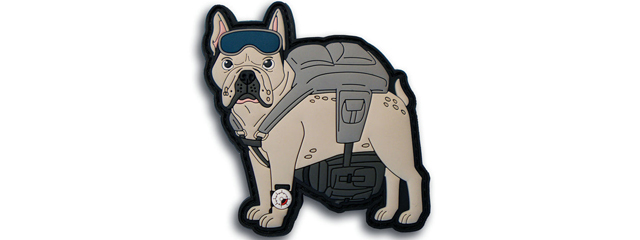"Frenchie" The Paratrooper French Bulldog PVC Morale Patch