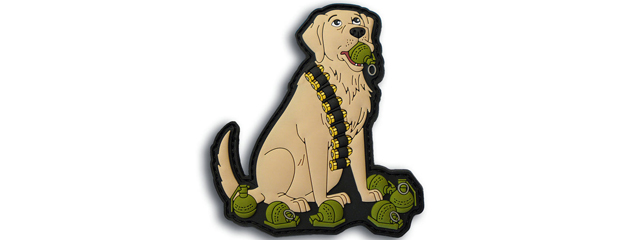 "Go Fetch" The Grenadier Retriever Tactical Dog PVC Morale Patch