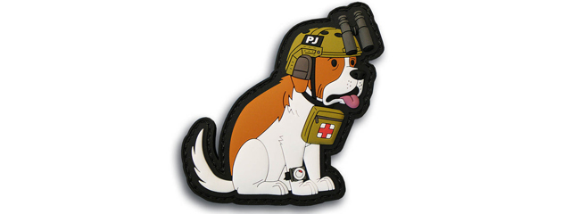 "Giovanni" St. Bernard The Pararescue Jumper Tactical Dog PVC Morale Patch