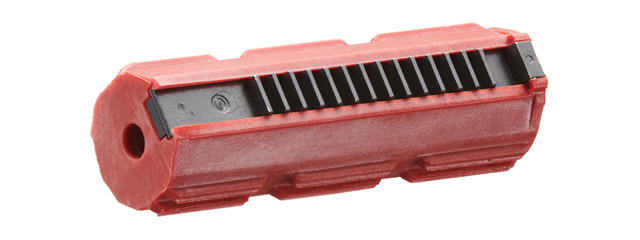 Lancer Tactical 14 Teeth Reinforced Polycarbonate Full Stroke Piston with Steel Teeth (Color: Red)