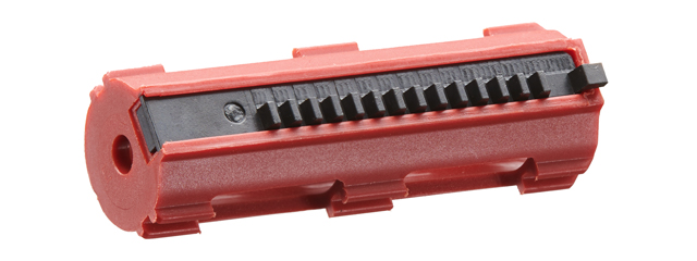 Lancer Tactical 14 Teeth Reinforced Polycarbonate Full Stroke Piston with Steel Half Teeth (Color: Red)