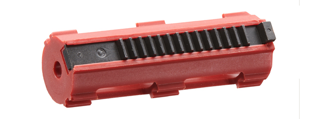 Lancer Tactical 14 Teeth Reinforced Polycarbonate Full Stroke Piston with Steel Teeth (Color: Red)