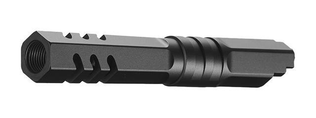 Atlas Custom Works 4.3 Inch Aluminum Straight Fluted Outer Barrel for TM Hicapa M11 CW GBBP (Black)