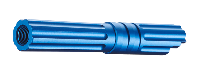 Atlas Custom Works 4.3 Inch Aluminum Straight Fluted Outer Barrel for TM Hicapa M11 CW GBBP (Blue)