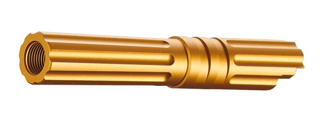 Atlas Custom Works 4.3 Inch Aluminum Straight Fluted Outer Barrel for TM Hicapa M11 CW GBBP (Gold)