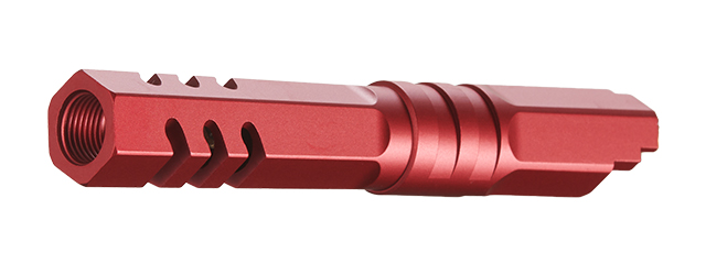 Atlas Custom Works 4.3 Inch Aluminum Straight Fluted Outer Barrel for TM Hicapa M11 CW GBBP (Red)