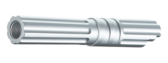 Atlas Custom Works 4.3 Inch Aluminum Straight Fluted Outer Barrel for TM Hicapa M11 CW GBBP (Silver)