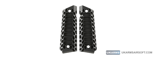 Atlas Custom Works Aluminum Grip Panel for 1911 Series Pistols (Black/Cobra)