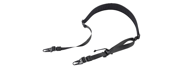 Amomax Padded Quick Adjust Two-Point Sling with HK Style Clip (Black)