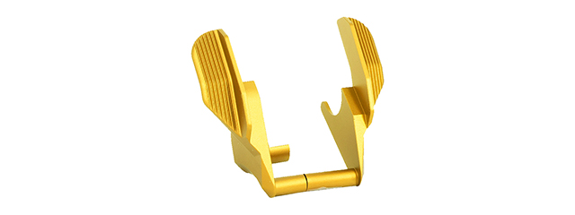 Airsoft Masterpiece Edge "ALBATROSS" Aluminum Ambi Thumb Safeties for Hi Capa (Gold)