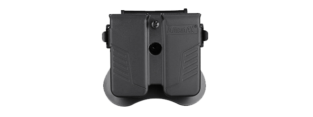 Amomax Universal Double Pistol Mag Pouch (Black)