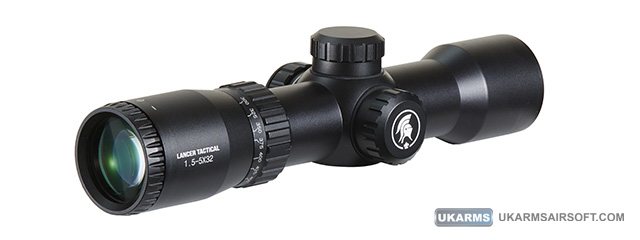 Lancer Tactical 1.5-5x32 Rifle Scope with Mounts (Color: Black)