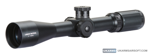 Lancer Tactical 4-14x44 Rifle Scope (Color: Black)