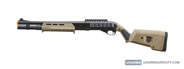 Golden Eagle Airsoft M870 MP M-LOK Style 3/6-Shot Pump Action Gas Shotgun - Tan with Shell Holder