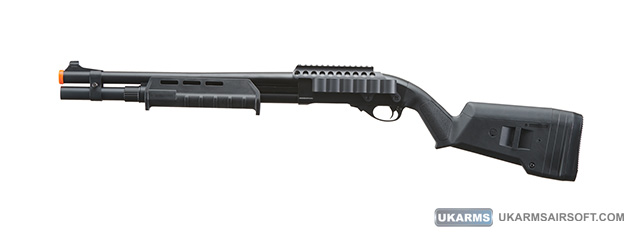 Golden Eagle Airsoft M870 MP M-LOK Style 3/6-Shot Pump Action Gas Shotgun - Black with Shell Holder