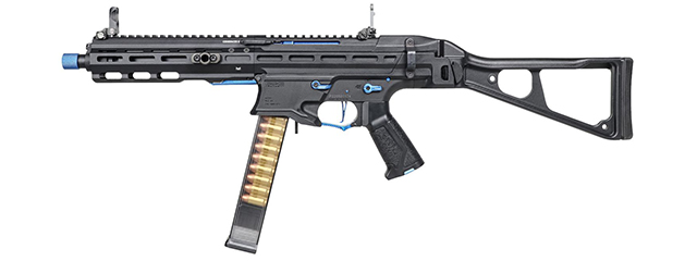 G&G Striker PCC45 SMG AEG Airsoft Rifle (Color: Black & Blue)