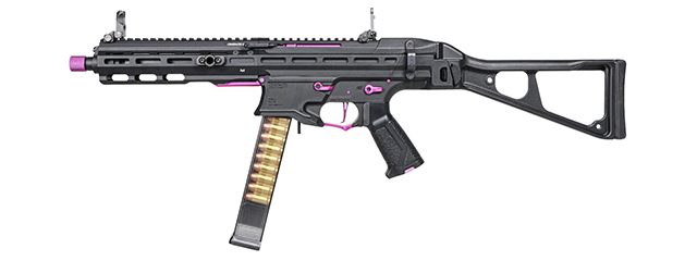 G&G Striker PCC45 SMG AEG Airsoft Rifle (Color: Black & Purple)