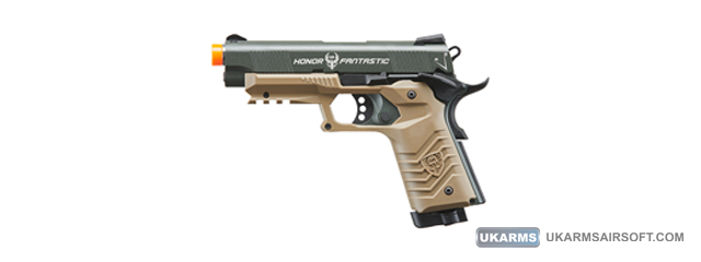 HFC Classic .45 Series Metal Co2 Gas Blowback Airsoft Pistol (Color: Black & Dark Earth)