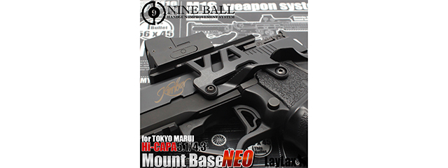 Laylax Aluminum Custom Neo Scope Mount Base for Tokyo Marui Hi-Capa 5.1 & 4.3 Series GBB Pistols (Color: Black)