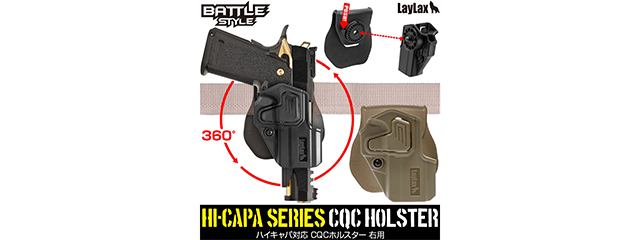 Laylax Hi-Capa CQC Battle Style Holster (Black)