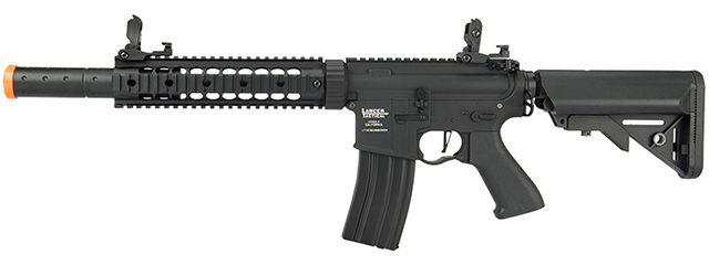 Lancer Tactical Low FPS Gen 2 10" M4 SD Carbine Airsoft AEG Rifle with Mock Suppressor (Black)(No Battery and Charger)