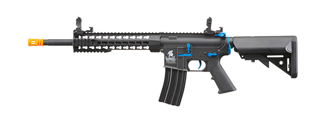 Lancer Tactical Gen 2 13.5" Keymod M4 Carbine Airsoft AEG Rifle (Black / Blue)(No Battery and Charger)