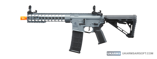 Lancer Tactical Gen 3 10" KeyMod M4 Carbine Airsoft AEG Rifle with Delta Stock (Color: Grey)