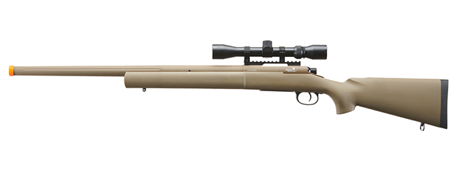 Lancer Tactical High FPS M24 Bolt Action Spring Powered Sniper Rifle w/ Scope (Color: Tan)