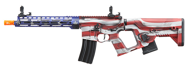 Lancer Tactical Enforcer BLACKBIRD AEG Rifle w/ Alpha Stock (Cerakote Color: Stars & Stripes)