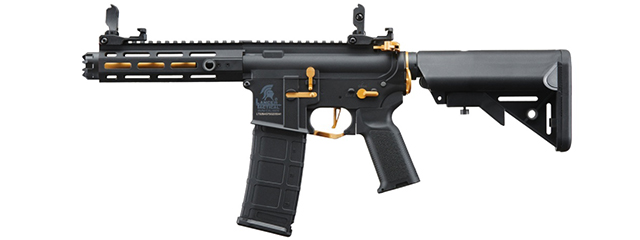Lancer Tactical Gen 2 Hellion M-LOK 7" Airsoft M4 AEG Core Series (Color: Black & Gold)(No Battery and Charger)