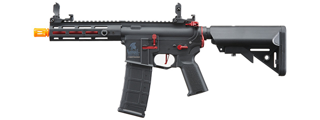 Lancer Tactical Gen 2 Hellion M-LOK 7" Airsoft M4 AEG Core Series (Color: Black & Red)(No Battery and Charger)