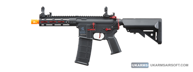 Lancer Tactical Gen 2 Hellion M-LOK 7" Airsoft M4 AEG (Color: Black & Red)(Battery and Charger Included)