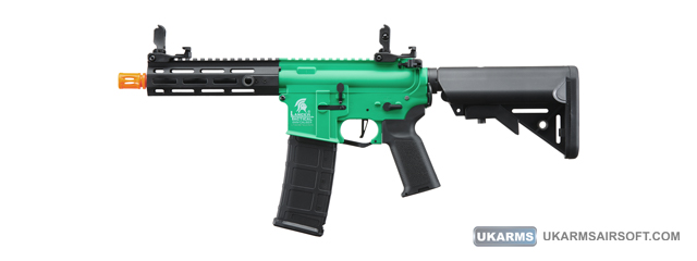 Lancer Tactical Gen 2 Hellion M-LOK 7" Airsoft M4 AEG (Color: Green & Black)(Battery and Charger Included)