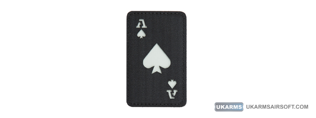 Reflective Poker Ace Morale Patch (Color: Black)