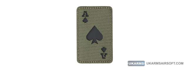 Reflective Poker Ace Morale Patch (Color: OD Green)