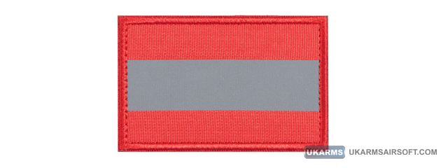 Reflective Red Background Patch (Color: Red)