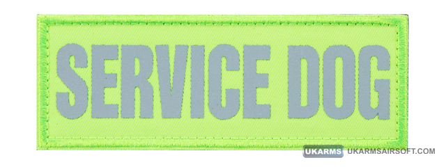 "Service Dog" Reflective Morale Patch (Color: Green)