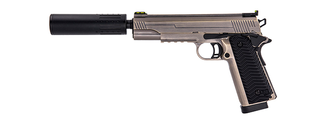 Vorsk Airsoft VX-14 GBB Pistol - Brushed Aluminum