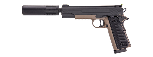 Vorsk Airsoft VX-14 GBB Pistol - Two Tone Black & FDE