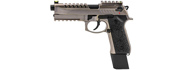 Vorsk Airsoft Tactical VM9 Gas Blowback Pistol - Brushed Aluminum