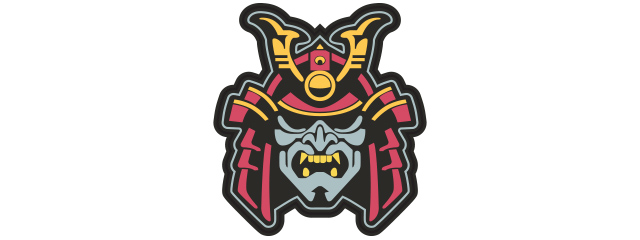 Samurai Helmet Full Color PVC Patch