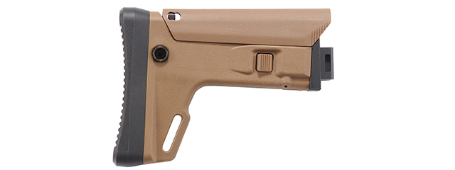 Atlas Custom Works ACR Style Adjustable Folding Stock For Marui TM SAIGA-12K GBB Series - (FDE)