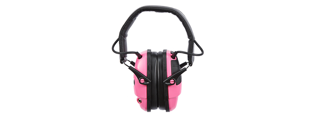 Atlas Custom Works Impact Sport Tactical Earmuff w/ Headband - (Pink)