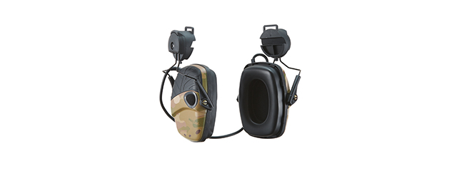Atlas Custom Works Impact Sport Tactical Earmuff w/ Helmet Adapter - (Camo)