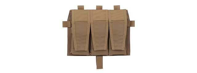 Code 11 Tactical M4 Flapped Tripple Magazine Pouch - (Tan)